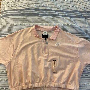 Nike Women's Light Pink Crop Top